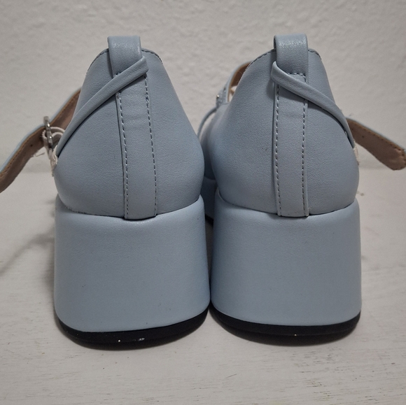 New Heart Valentine Mary jane Platform Shoes Light Blue - Picture 4 of 10